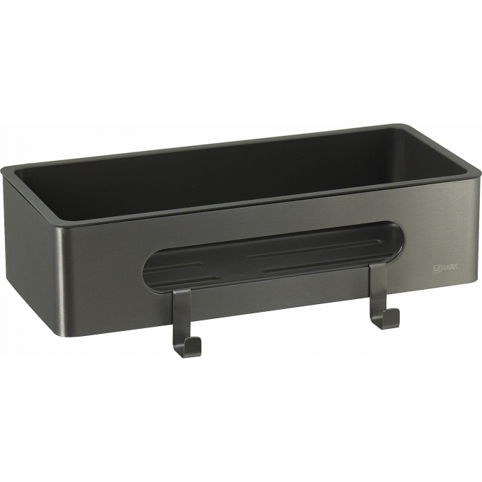 Полка для душа прямая LEMARK SHELF LINE графит 9776045