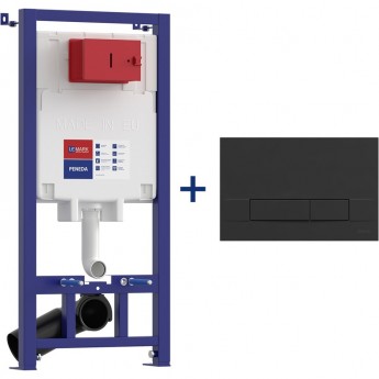 Сет: Инсталляция LEMARK PENEDA + кнопка смыва BIT чёрный матовый Soft touch Сет: Инсталляция LEMARK PENEDA + кнопка смыва BIT чёрный матовый Soft touch