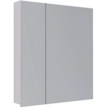 Шкаф зеркальный LEMARK UNIVERSAL 70х80 см 2-х дверный, цвет корпуса белый глянец